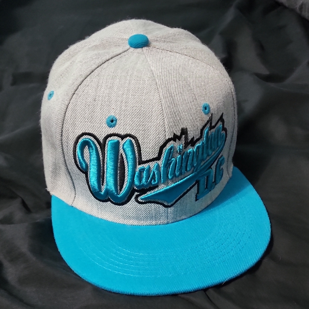 Gray and Blue Washington DC Cap
